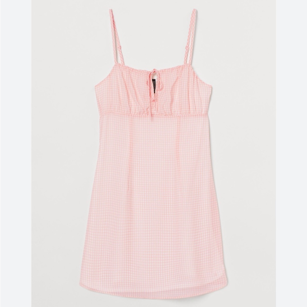 Baby pink gingham dress